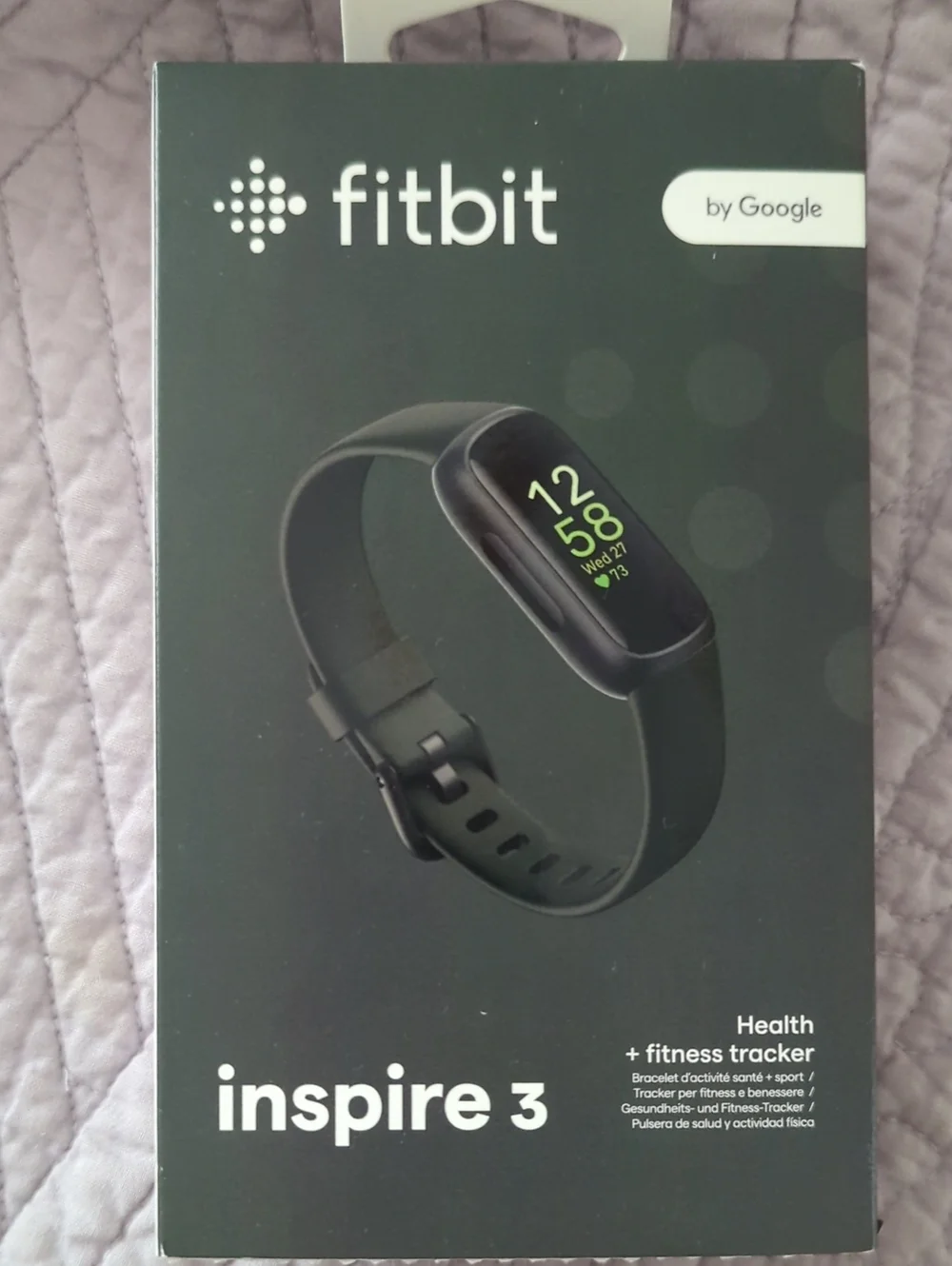 Fitbit Inspire 3 Large Perforated Band in Midnight Zen, Unused